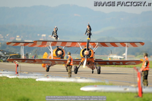 2014-09-06 Payerne Air14 0260 Breitling Wingwalkers - Boeing Stearman